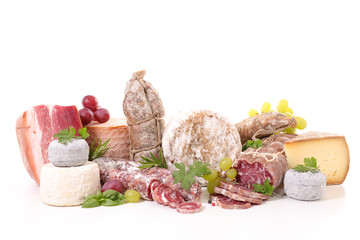 Wall Mural - assorted cheese and salami
