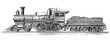 19th century, American steam locomotive for passenger transport