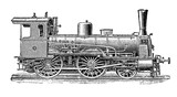 19th century, Prussian steam locomotive for passenger transport