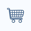 © Visual Generation - Shopping cart sketch icon.