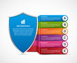 Infographic with security shield.
