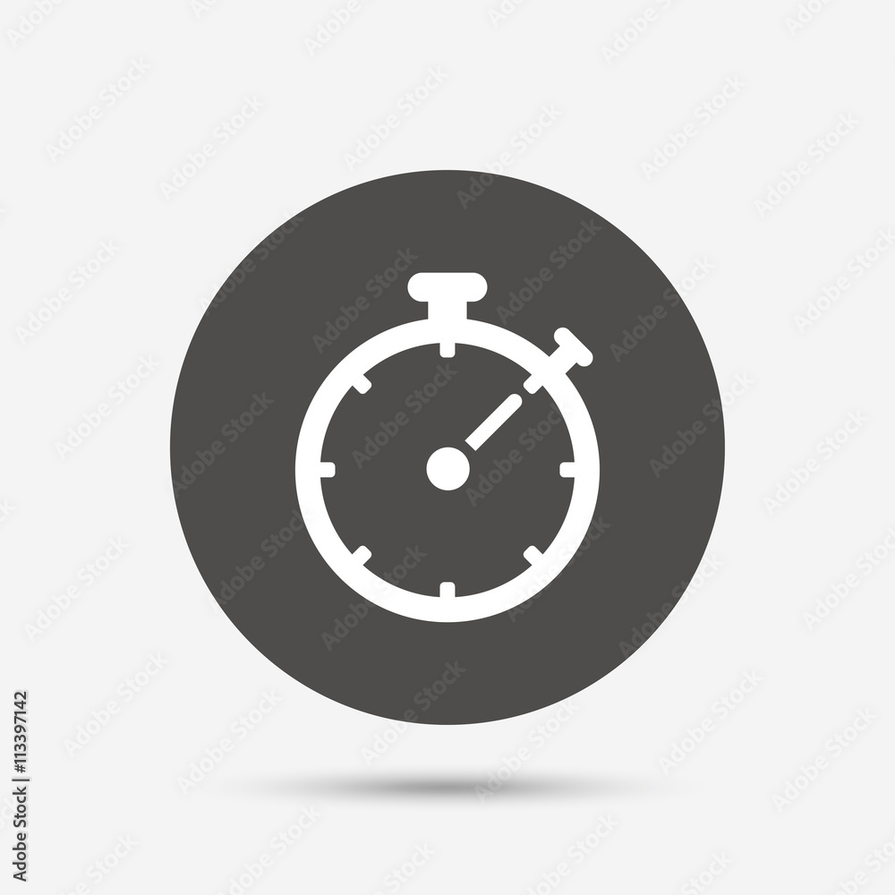 Timer sign icon. Stopwatch symbol. Stock Vector | Adobe Stock