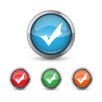 button vector icons check