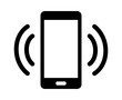 Smartphone / mobile phone ringing or vibrating flat icon for apps and websites