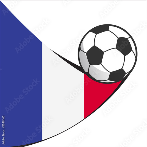 Poster football soccer france abstract design icon isolated on white background