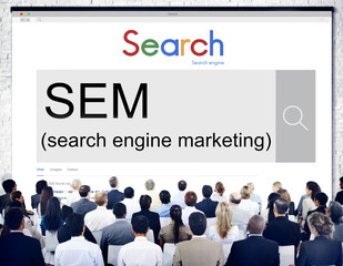 Poster - SEM Search Engine Marketing Business Strategy Concept