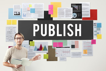 Poster - Publish Article Content Media Post Produce Write Concept