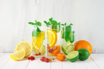 Canvas Print - Flavored fruit infused water