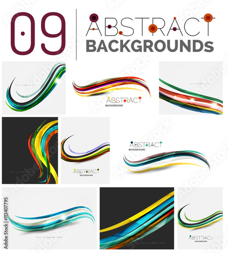 Fotografía Set of abstract backgrounds