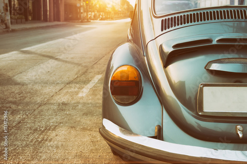 Fotografia, Obraz Rear of vintage car - retro color effect style