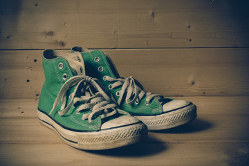 sneakers with filter effect retro vintage style