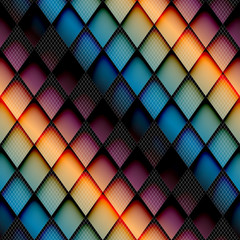 Poster - Abstract seamless rhombus pattern. 