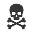 Skull and Crossbones Icon on White Background. Vector