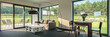 Leinwandbild Motiv Modern interior with beautiful view