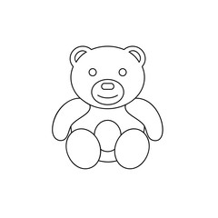 Poster - Teddy bear line icon