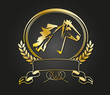 Horse logo sample gold