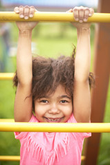 Wall Mural - Sweet little girl at the playground