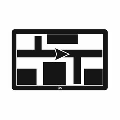 Poster - GPS navigation icon, simple style