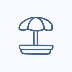 Sticker - Playground sketch icon.