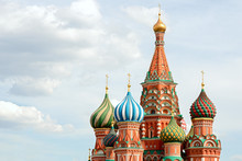 St Basils Cathedral On Red Square In Moscow