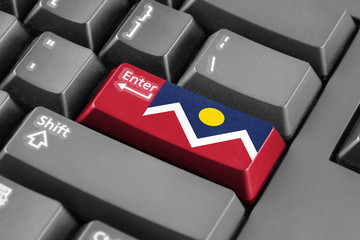 Enter button with Flag of Denver, Colorado