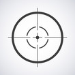 Target icon, sight sniper symbol isolated on a gray background, Crosshair and aim vector illustration stylish for web design
