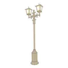 vector image of a street lamp