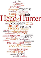 Wall Mural - Head Hunter, word cloud concept 9