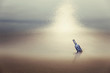 © Cavan Images - Bottle with message in sea at dusk