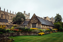 Outdoor View Of Christ Church College In Oxford A Rainy Day Of Summer