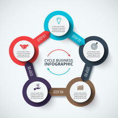 Aufkleber - Vector infographic design template.