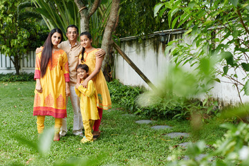 Wall Mural - Family in the garden