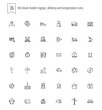 © svetabelaya - 36 thin black modern linear icons of logistic, delivery and tran