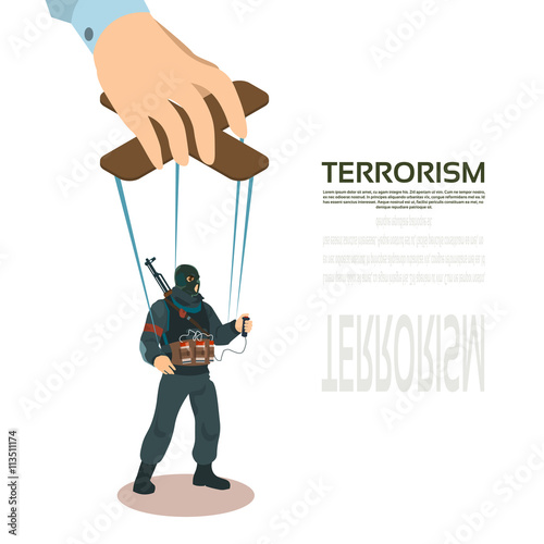 Fotografía Terrorist Puppet Terrorism Control Concept