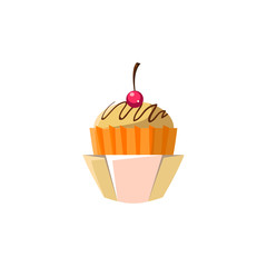 Poster - Cute Cupcake In Orange Paper Cup