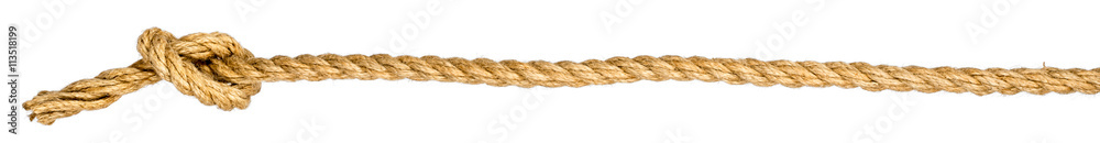 Rope knot isolated on white background - obrazy, fototapety, plakaty 