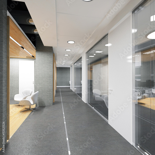 Fotografie, Tablou corridor of modern office building