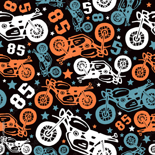 bezszwowy-wzor-z-motocyklami-drawin