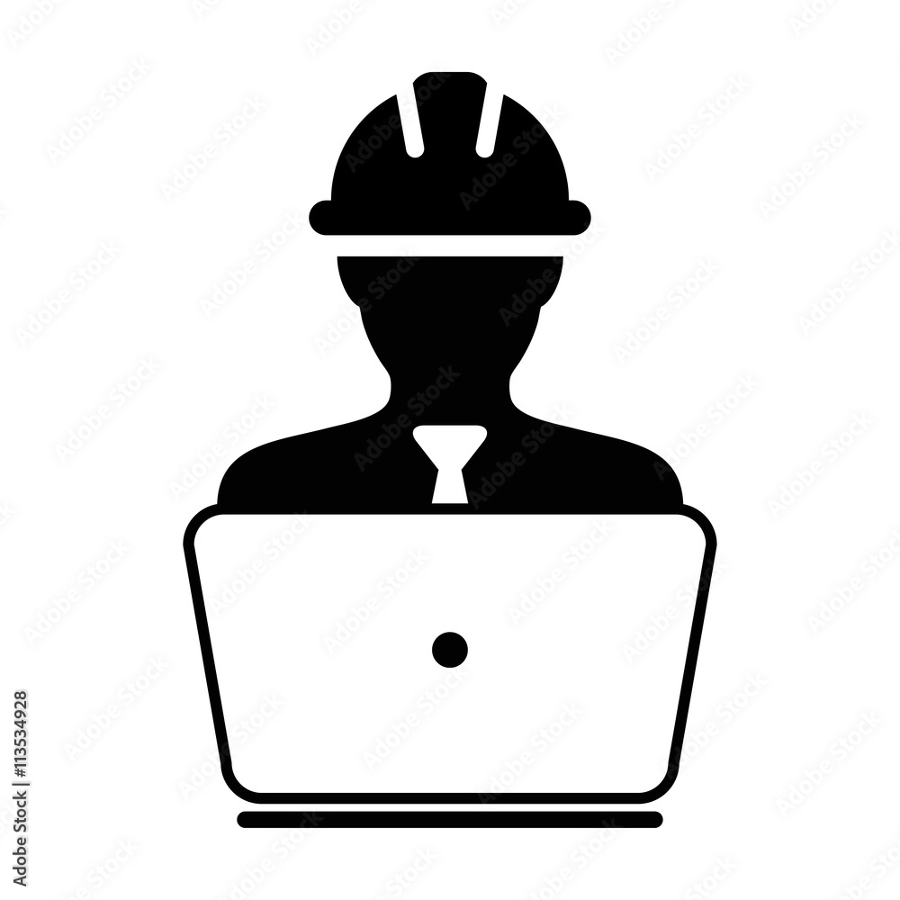 Design Icon Computer Engineer User Icon - Engineer, Architect, Civil, Designer, Computer, Laptop Icon ...
