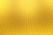 Gold Hexagon perspective background 3d rendering.