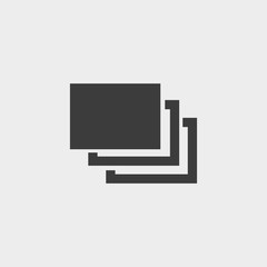 Poster - Layers icon in a flat design in black color. Vector illustration eps10