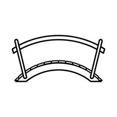 Poster - Bridge icon, outline style