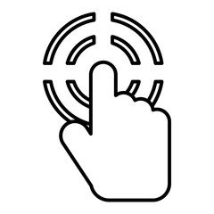 Poster - Click icon, outline style