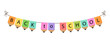 © C Design Studio - Cute multicolored bunting flags with words Back to School isolated on white background