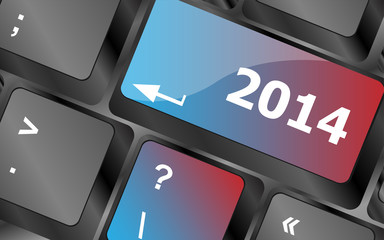 Poster - 2013 new year keyboard key button close-up . keyboard keys. vector illustration