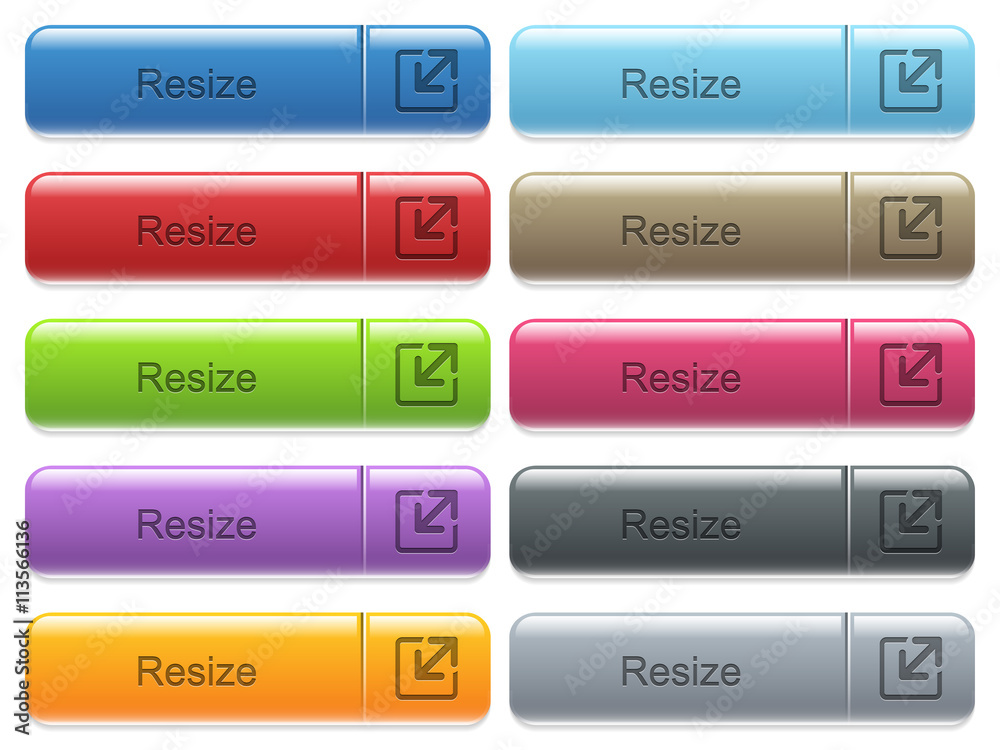 Resize captioned menu button set Stock Vector | Adobe Stock