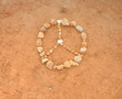 Peace Icon made of stones