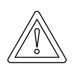 Poster - Warning attention sign with exclamation mark icon