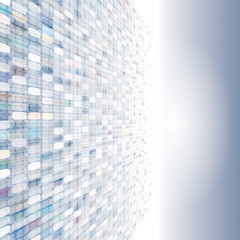 Aufkleber - Pixels perspective abstract background.
