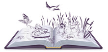 Open Book Tale Thumbelina